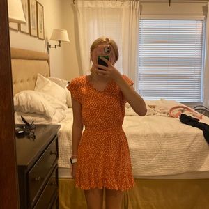 O’Neill pink and white polkadot dress